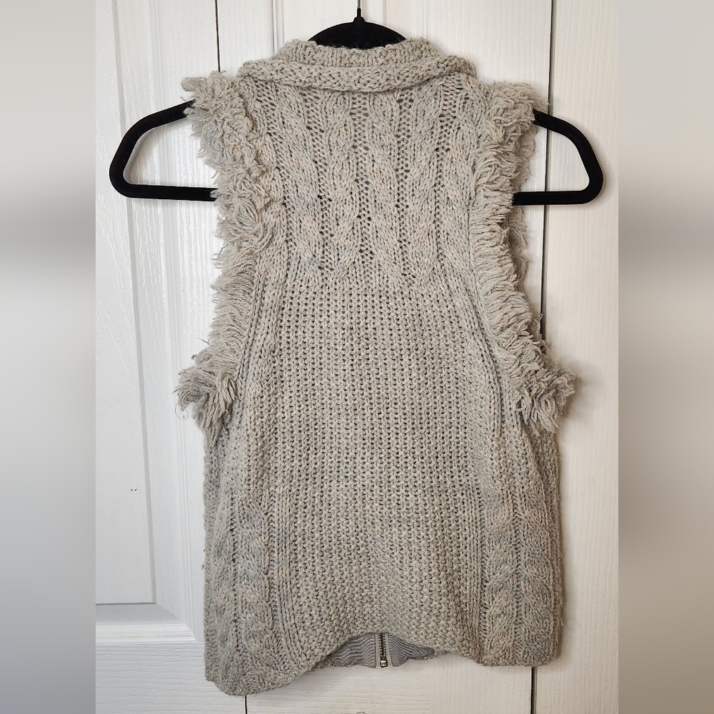Banana Republic Italian yarn alpaca wool zip up collar vest soft beautiful - Picture 2 of 5